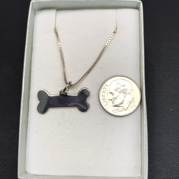 STERLING SILVER DOG BONE PENDANT RETAIL 84.00 NWT - Picture 3 of 4